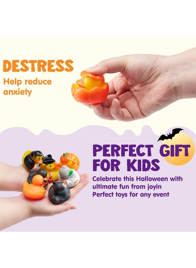 JOYIN 18 PCS Halloween Rubber Ducks, Halloween Ducks for Halloween Goodie Bag Fillers, Rubber Duckies Baby Bath Toys for Halloween Party Favors Decorations, School Classroom Game Prizes