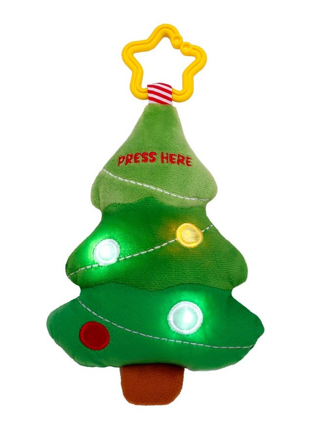 Baby Starters Magic Years 8 inch Musical Light Up Plush Toy with Travel Hook, Christmas Tree, Green