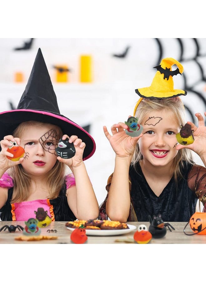 ArtCreativity Assorted Halloween Ducks for Jeeps (Pack of 12) - Variety of Mini Rubber Halloween Characters, Trick or Treat Supplies, Goodie Bag Fillers, Party Favors, Halloween Themed Bathtub Toys