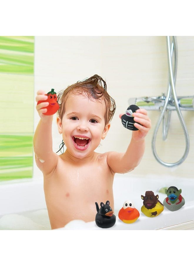 ArtCreativity Assorted Halloween Ducks for Jeeps (Pack of 12) - Variety of Mini Rubber Halloween Characters, Trick or Treat Supplies, Goodie Bag Fillers, Party Favors, Halloween Themed Bathtub Toys