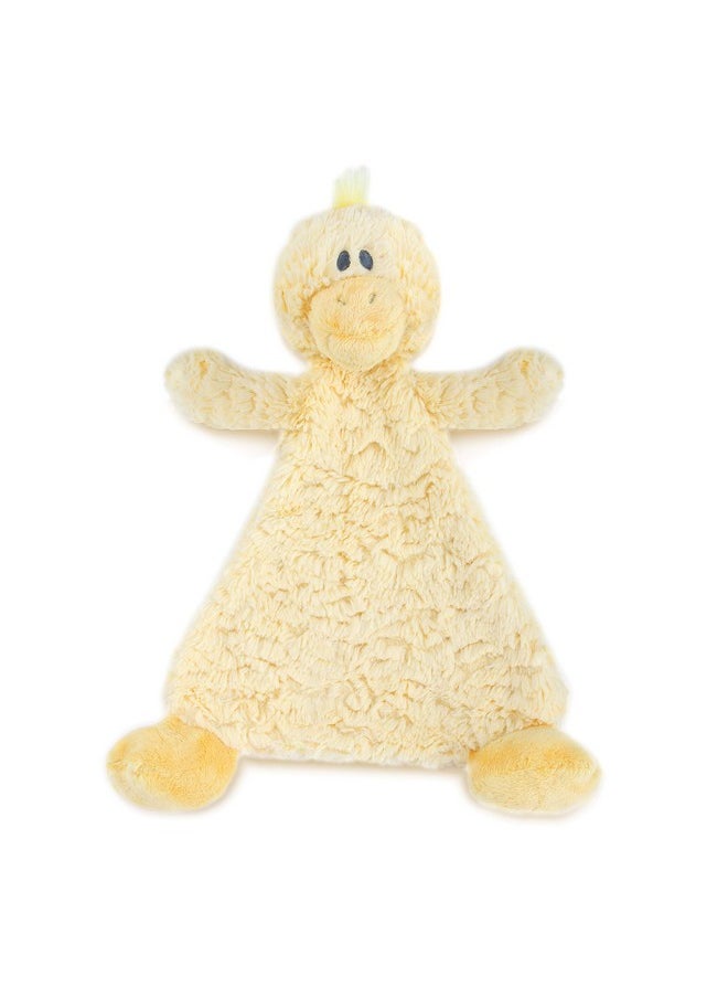 Daddles Duck Pale Yellow Children'S Plush Rattle Blankie