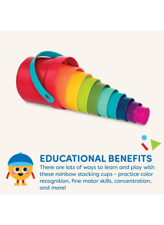 - Stacking Toy - Educational & Dexterity Toy - Nesting Cup Playset - Water & Beach Toys - 18 Months + - Stack Up Cups, Medium, 10 Pieces Set