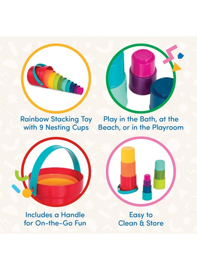 - Stacking Toy - Educational & Dexterity Toy - Nesting Cup Playset - Water & Beach Toys - 18 Months + - Stack Up Cups, Medium, 10 Pieces Set