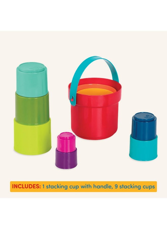 - Stacking Toy - Educational & Dexterity Toy - Nesting Cup Playset - Water & Beach Toys - 18 Months + - Stack Up Cups, Medium, 10 Pieces Set