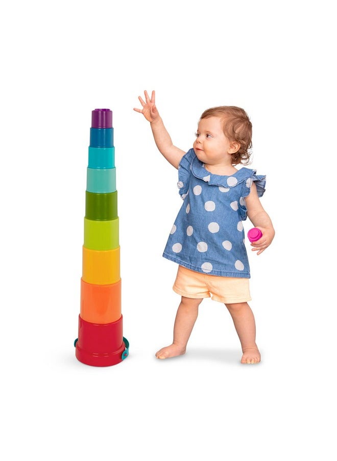 - Stacking Toy - Educational & Dexterity Toy - Nesting Cup Playset - Water & Beach Toys - 18 Months + - Stack Up Cups, Medium, 10 Pieces Set