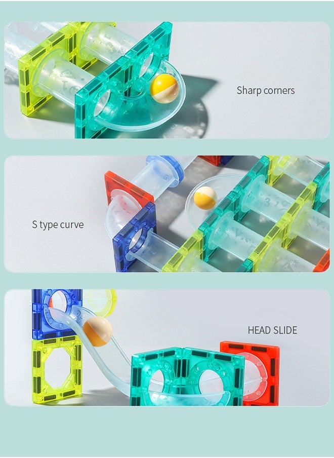 168 Piece Magnetic Pipeline Building Blocks Set, Educational 3D Construction Toy, Durable and Safe STEM Learning and Sensory Play for Kids