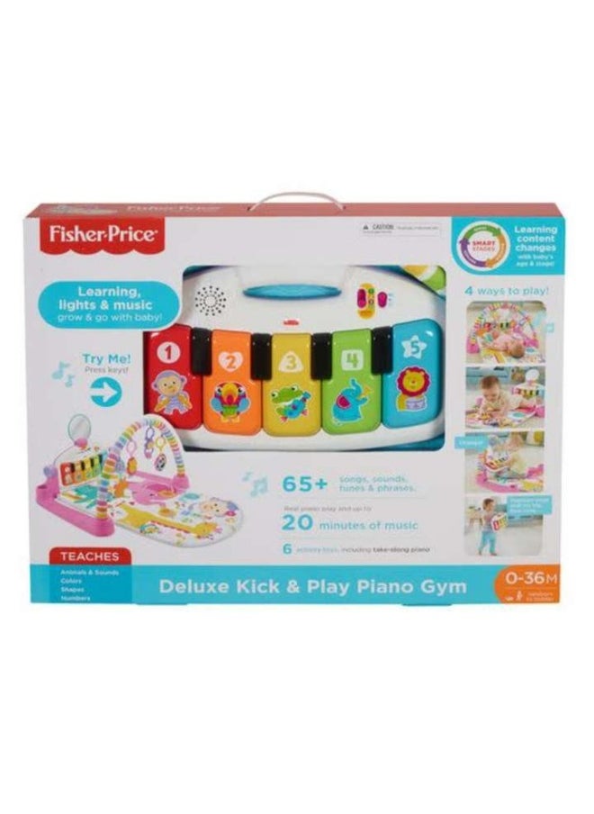 Fisher-Price Glow and Grow Kick & Play Piano Gym Baby Playmat (Pink)