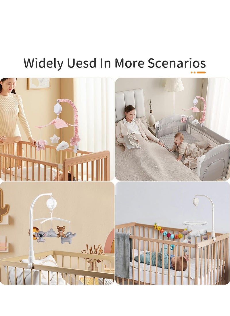 Crib Mobile Motor, Baby Music Box Spinner with 3 Modes（Spin Only, Music Only, Spin & Music 0-100 Volume Control,35 Lullabies,Portable Sound Machine,Auto-Off 30 Minutes, Battery Operated