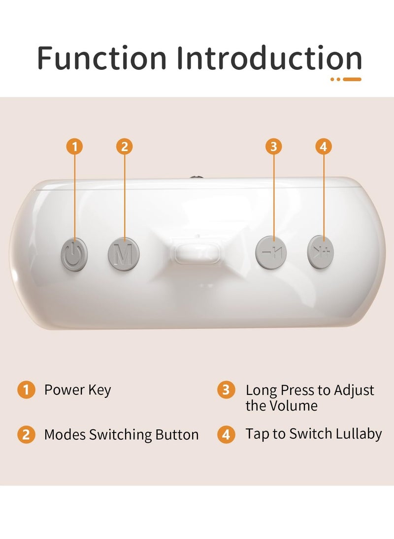 Crib Mobile Motor, Baby Music Box Spinner with 3 Modes（Spin Only, Music Only, Spin & Music 0-100 Volume Control,35 Lullabies,Portable Sound Machine,Auto-Off 30 Minutes, Battery Operated
