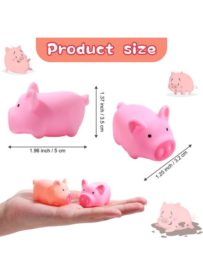 100 Pieces Mini Rubber Bath Pig Float Pigs Mini Rubber Pigs Bulk Rubber Piggy Bath Toys for Pig Themed Baby Shower Birthday Party Favors, Nude Color, Pink (Nude Color, Pink, Pig)