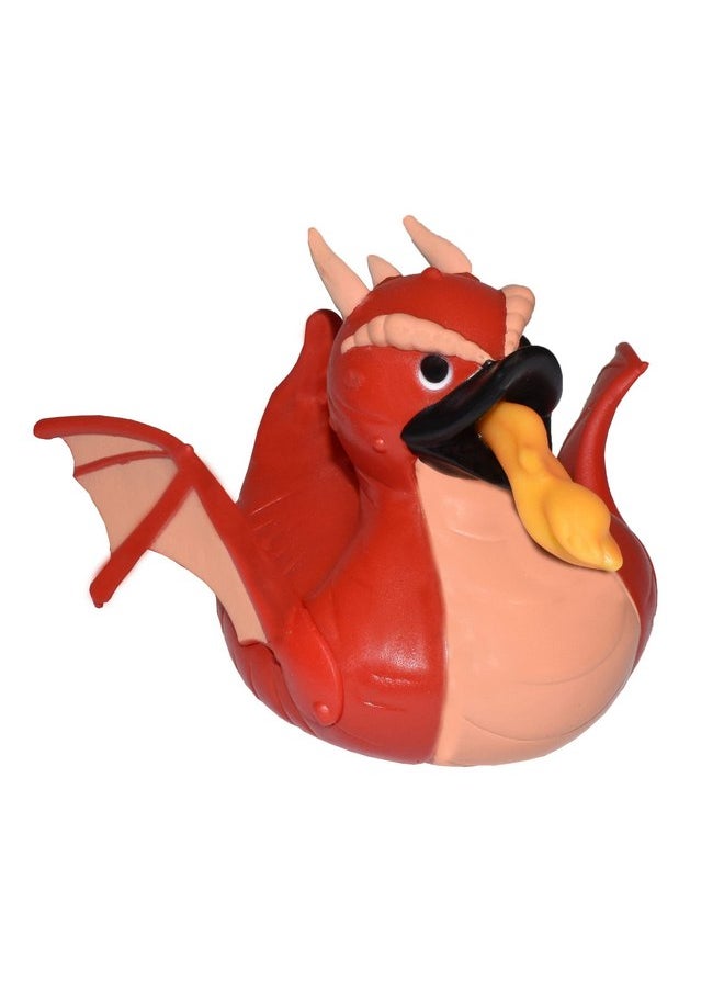 Wild Republic Rubber Ducks, Bath Toys, Kids Gifts, Pool Toys, Water Toys, Red Dragon, 4