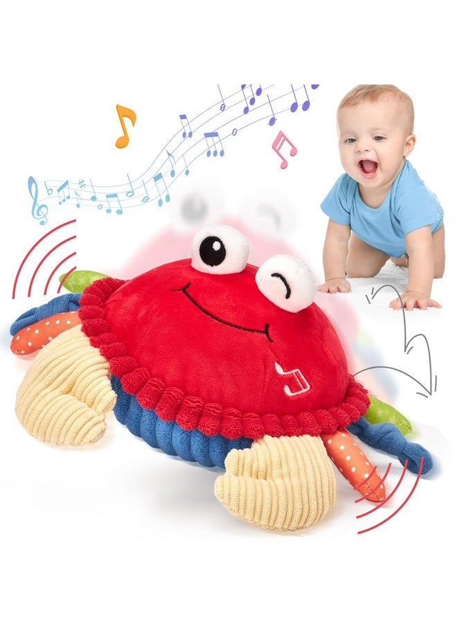 Baby Toys 6-12 Months - Musical Dancing Walking Moving Crab Tummy Time Sensory Toys For 12-18 Months Fun Interactive Infant Learning Toys Boy Girl Birthday Gifts Christmas Stocking Stuffers