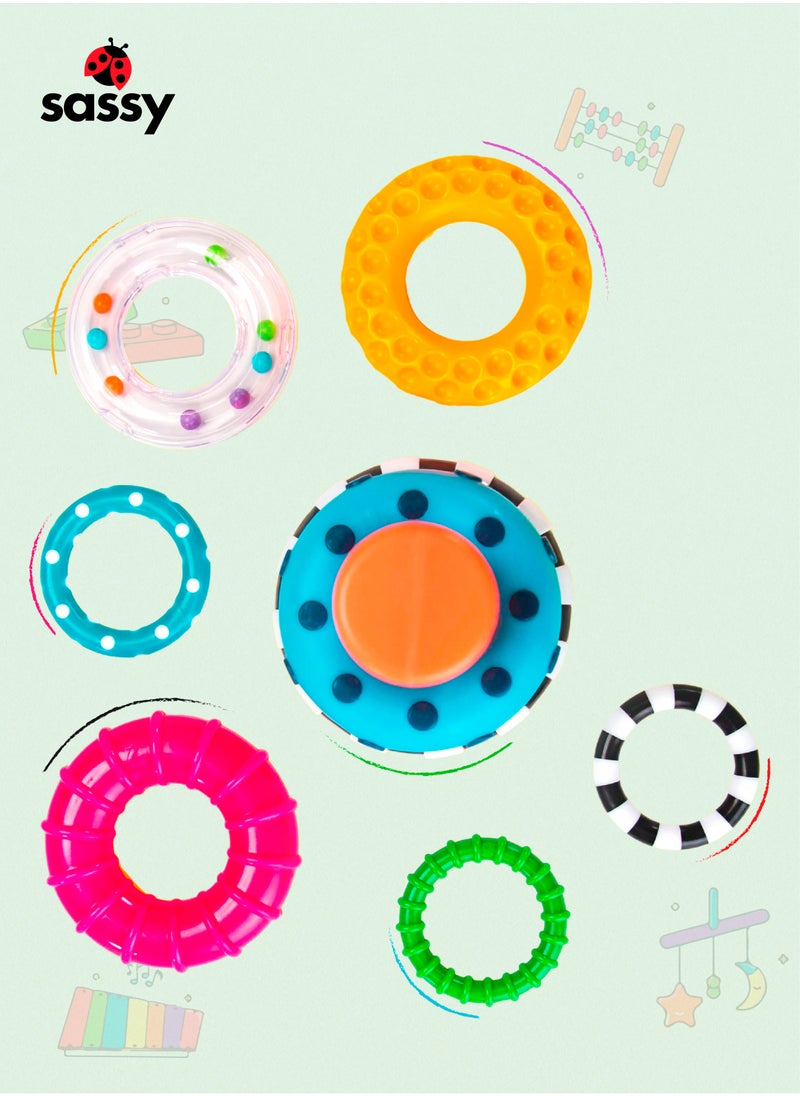 Stacks of Circles Baby Ring Stacker  – Fun, colorful toy for teething, sensory play & STEM learning. Boosts motor skills & hand-eye coordination. Perfect gift for babies 6+ months.