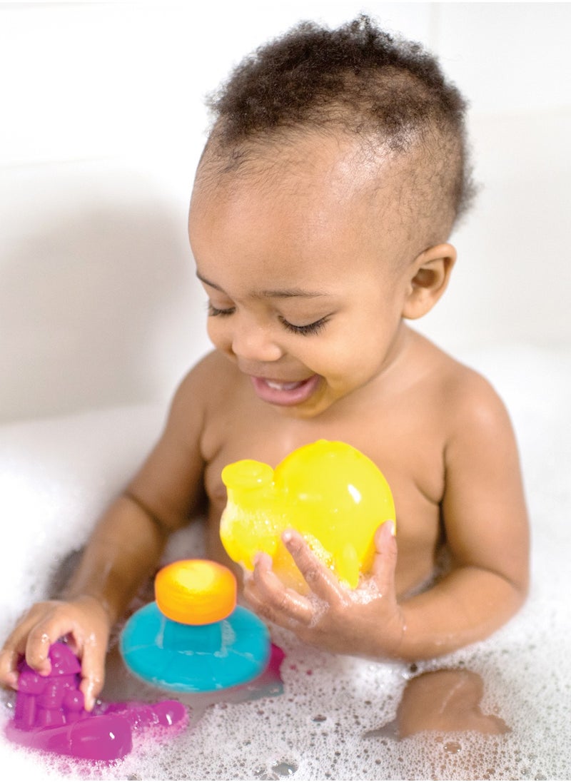 Sassy Light-Up Buoy & Boats Bath Toy Set – Floating, Water-Activated Lights, STEM Learning, Sensory Play, Safe for Babies 6M+, Fun & Educational Bath Time Toys