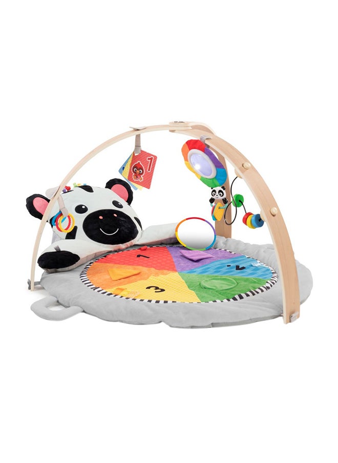 Baby Einstein - Zen's Activity Milestones Plush Gym, Developmental Playmat with Removable Toys, Music, and Light Features, 0-12 Months