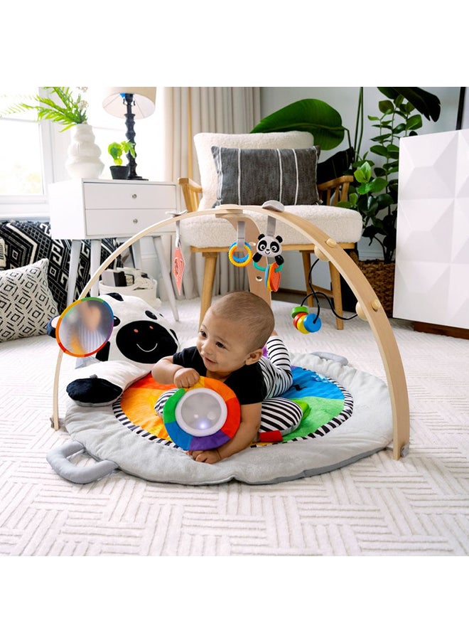 Baby Einstein - Zen's Activity Milestones Plush Gym, Developmental Playmat with Removable Toys, Music, and Light Features, 0-12 Months