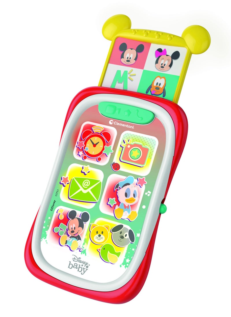 Clementoni Disney Baby Mickey Smartphone Light and Sound, Battery Operated | Interactive Toy for Baby and Toddler |Musical Toy | Help Stimulate a Child’s Auditory and Visual Senses | Educational Toy | Early Development Toy | Perfect Gift for Baby and Toddler