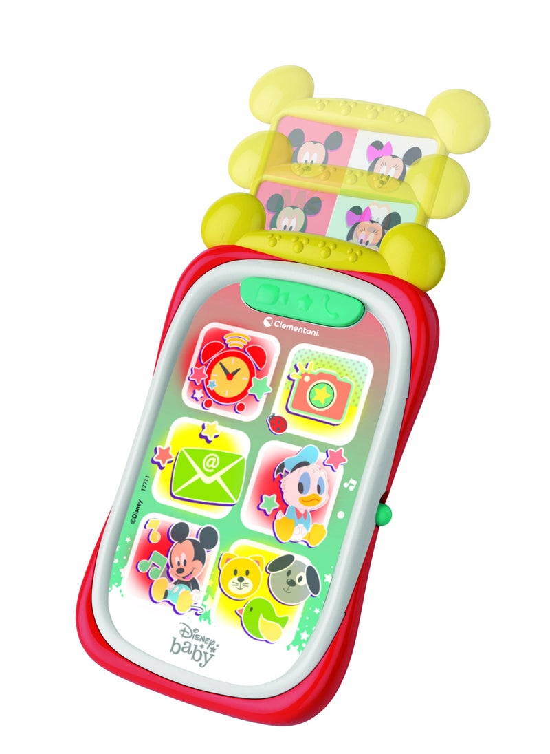 Clementoni Disney Baby Mickey Smartphone Light and Sound, Battery Operated | Interactive Toy for Baby and Toddler |Musical Toy | Help Stimulate a Child’s Auditory and Visual Senses | Educational Toy | Early Development Toy | Perfect Gift for Baby and Toddler