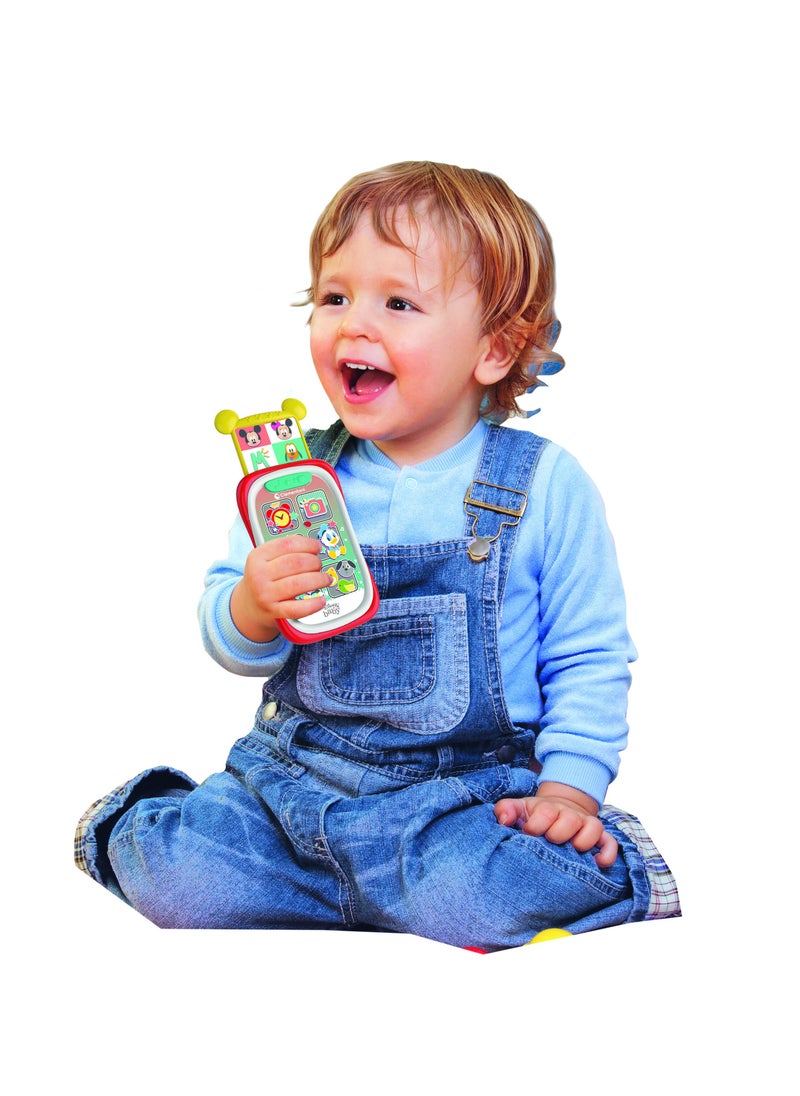 Clementoni Disney Baby Mickey Smartphone Light and Sound, Battery Operated | Interactive Toy for Baby and Toddler |Musical Toy | Help Stimulate a Child’s Auditory and Visual Senses | Educational Toy | Early Development Toy | Perfect Gift for Baby and Toddler