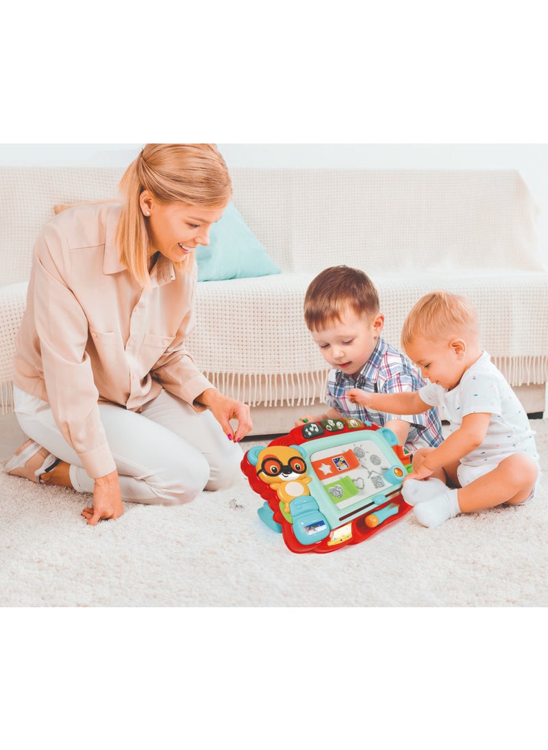 Clementoni Baby Interactive Easel, Battery Operated | Educational Toy | Early Development Toy  | Learn How to Draw and Write! | With Lights and Sound | Encourages Creativity | Helps with Motor Skill Development | Perfect Gift for Toddler