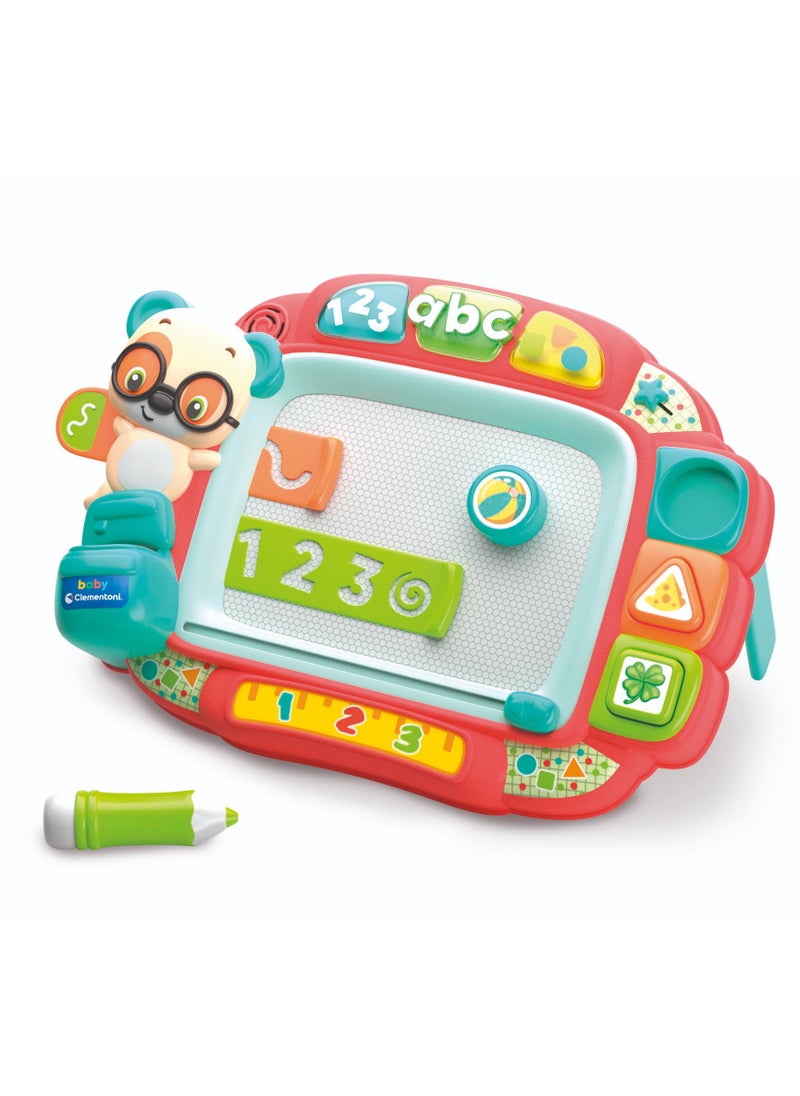 Clementoni Baby Interactive Easel, Battery Operated | Educational Toy | Early Development Toy  | Learn How to Draw and Write! | With Lights and Sound | Encourages Creativity | Helps with Motor Skill Development | Perfect Gift for Toddler