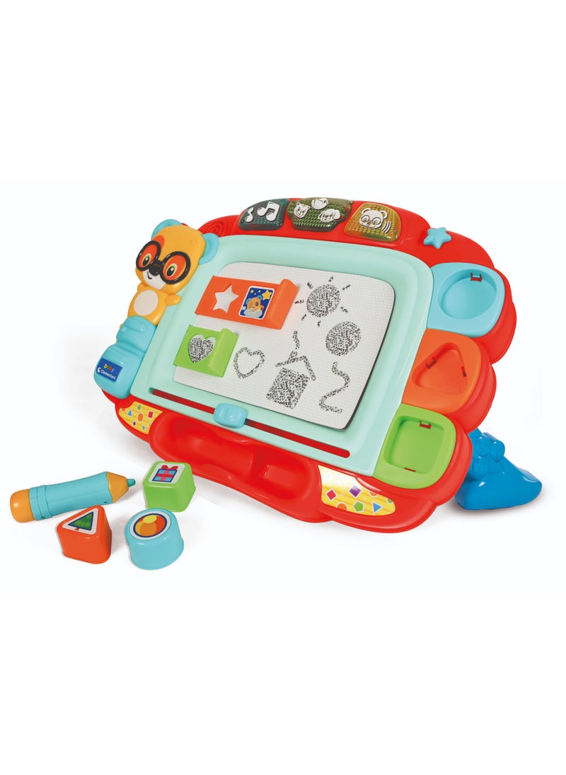 Clementoni Baby Interactive Easel, Battery Operated | Educational Toy | Early Development Toy  | Learn How to Draw and Write! | With Lights and Sound | Encourages Creativity | Helps with Motor Skill Development | Perfect Gift for Toddler