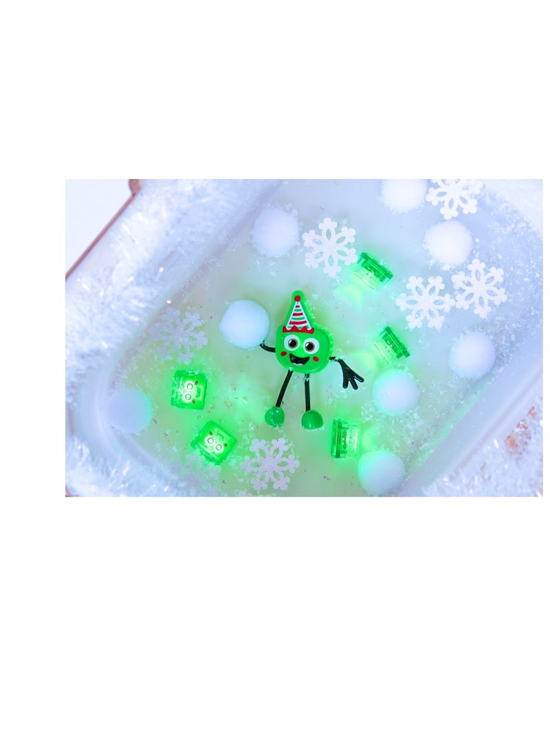 Glo Pals Christmas light up baby & kids bath toys glow cubes, water play