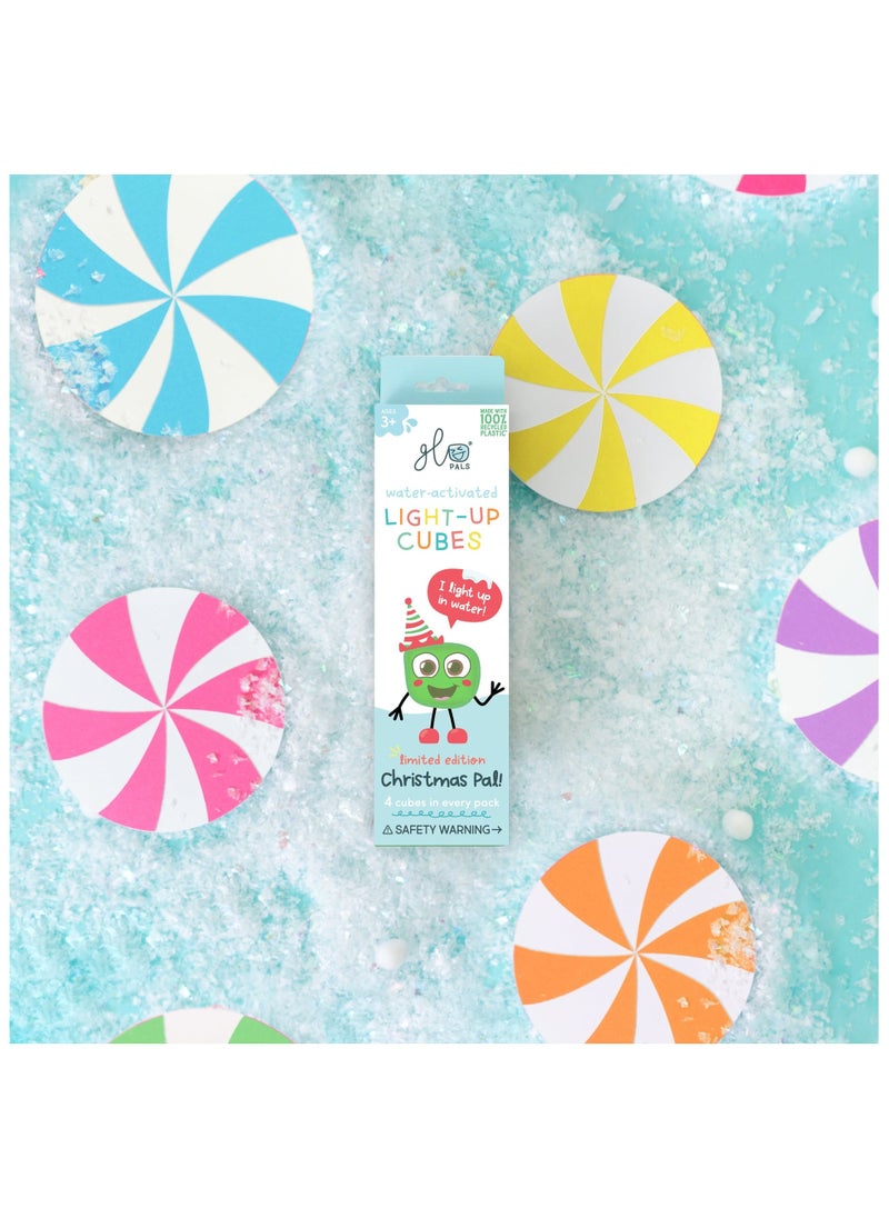 Glo Pals Christmas light up baby & kids bath toys glow cubes, water play