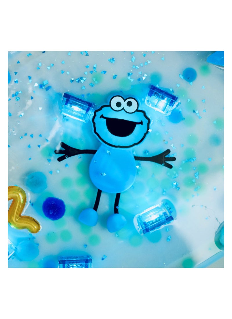 Glo Pals Sesame Street light up baby & kids bath toys glow cubes, water play