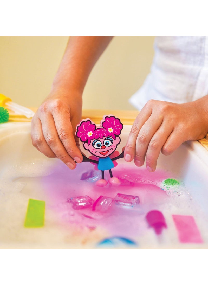 Glo Pals Sesame Street character & light up baby kids bath toys glow cubes, water play
