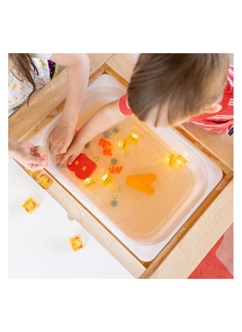Glo Pals Daniel Tiger light up baby & kids bath toys glow cubes, water play