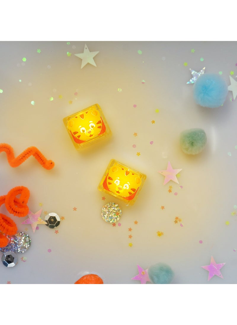 Glo Pals Daniel Tiger light up baby & kids bath toys glow cubes, water play