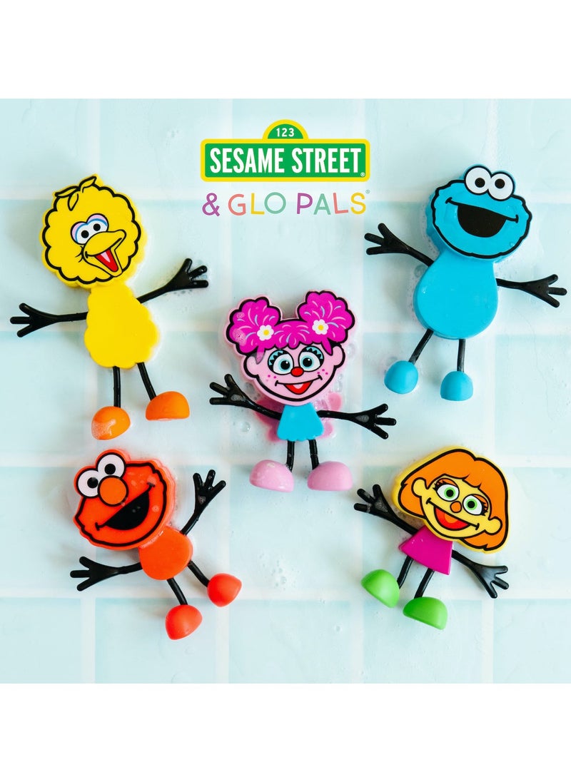Glo Pals Sesame Street character & light up baby kids bath toys glow cubes, water play