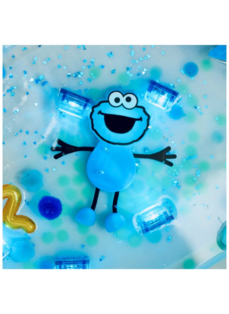 Glo Pals Sesame Street character & light up baby kids bath toys glow cubes, water play