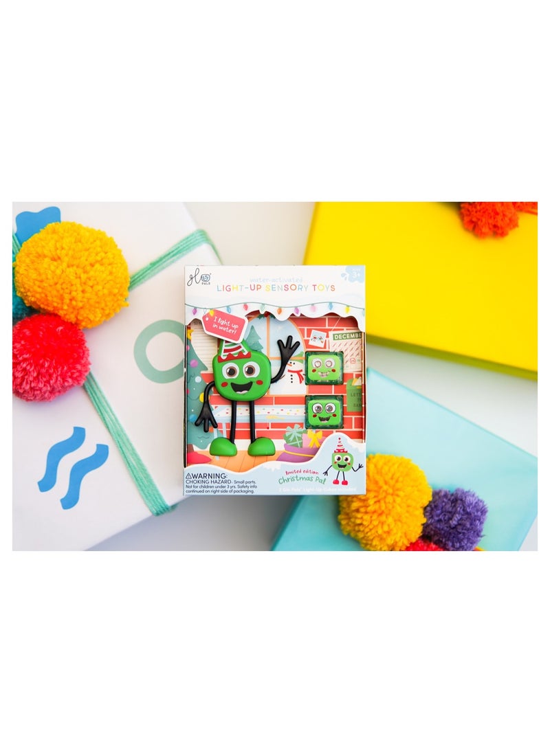Glo Pals Christmas character & light up baby kids bath toys glow cubes, water play