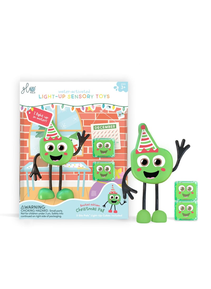 Glo Pals Christmas character & light up baby kids bath toys glow cubes, water play