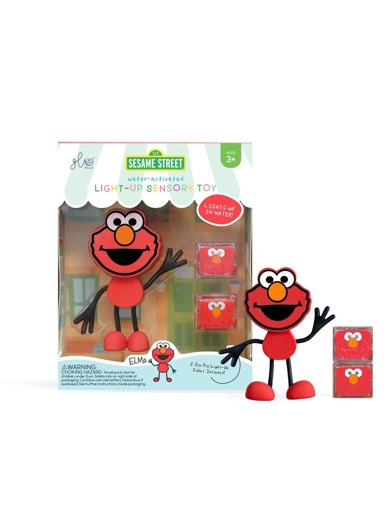 Glo Pals Sesame Street character & light up baby kids bath toys glow cubes, water play