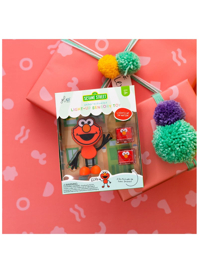 Glo Pals Sesame Street character & light up baby kids bath toys glow cubes, water play