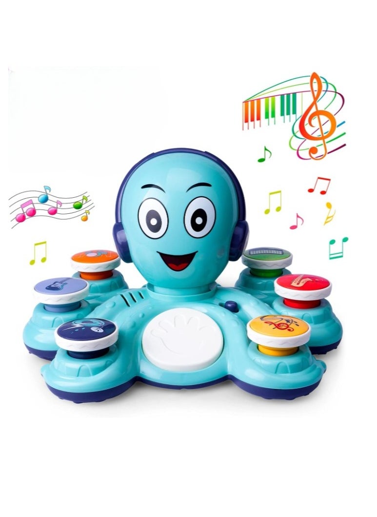 Octopus Music Toy, Baby Crawling And Walking Toys, Safe And Durable Music Octopus Toy, Preschooler Musical Educational Instruments Toy For Boys Girls, (1pc, Blue)