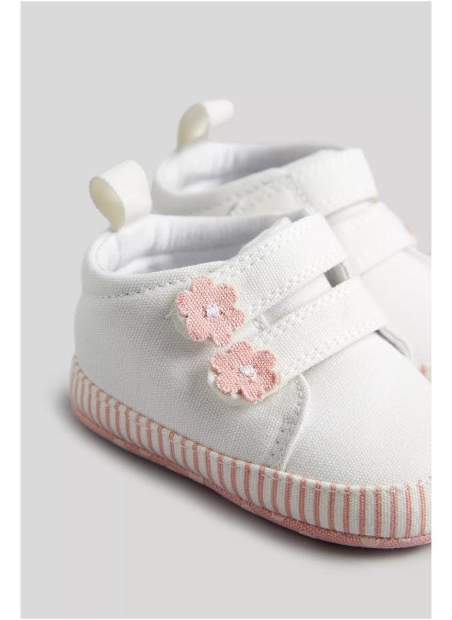 White Floral Pram Trainers