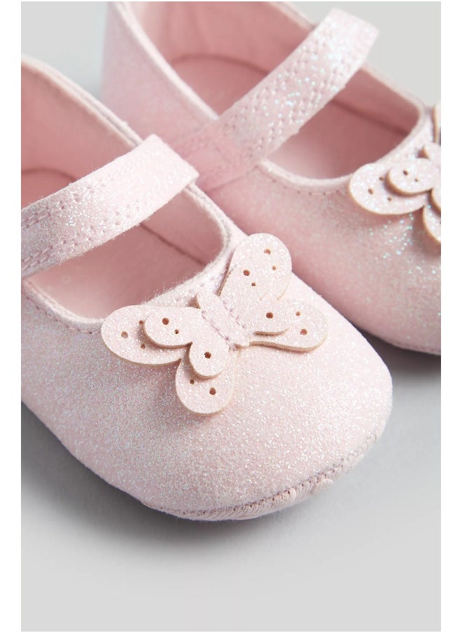 Pink Butterfly Shoes and Headband Set