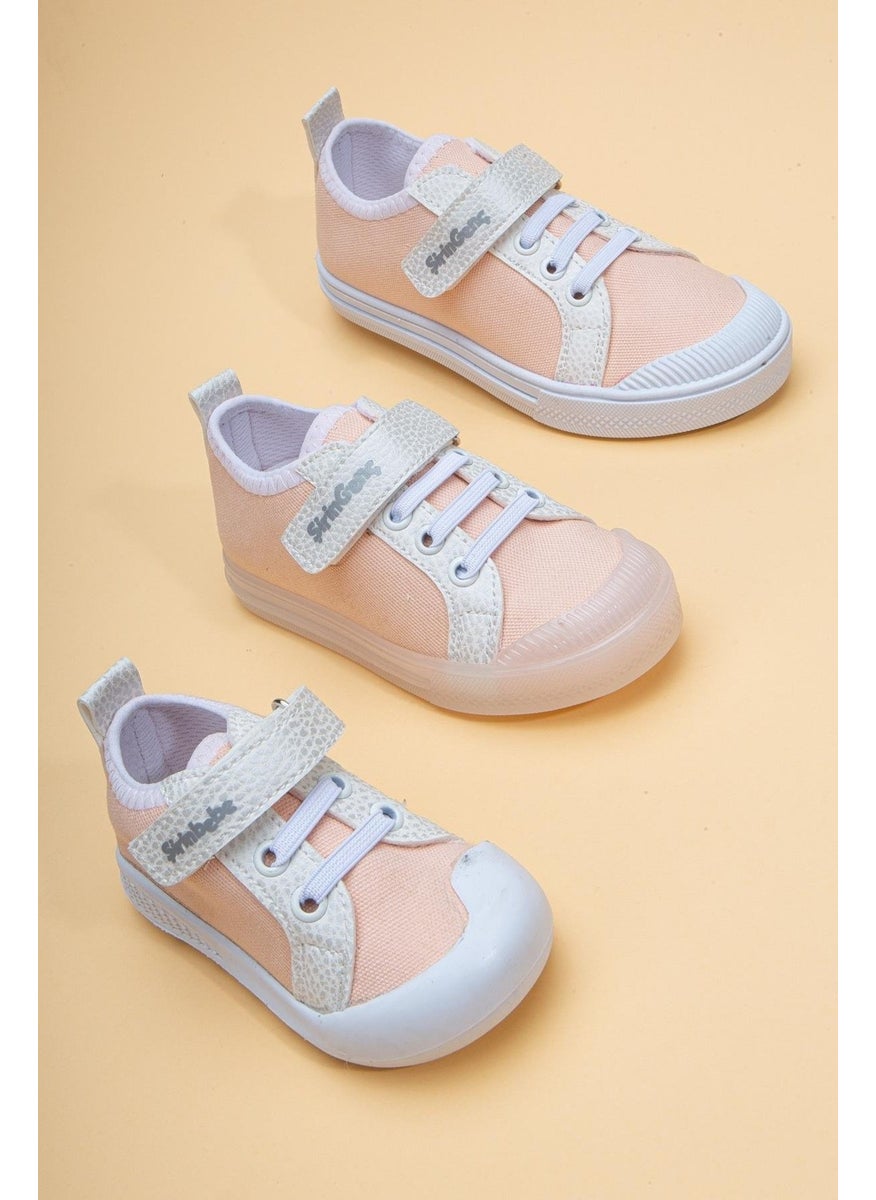 Şirinbebe Şiringenç Linen Salmon Girl İlkadım Baby Child Shoes