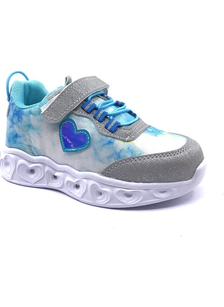 Yuki Turquoise Girls Casual Sneakers