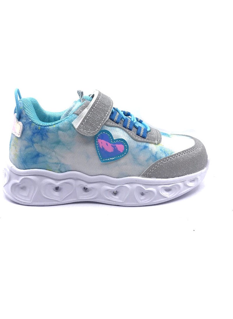 Yuki Turquoise Girls Casual Sneakers