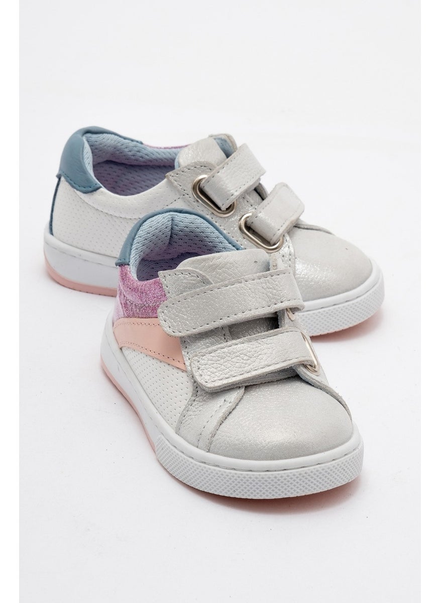 Girl White Genuine Leather Anatomical Casual Shoes