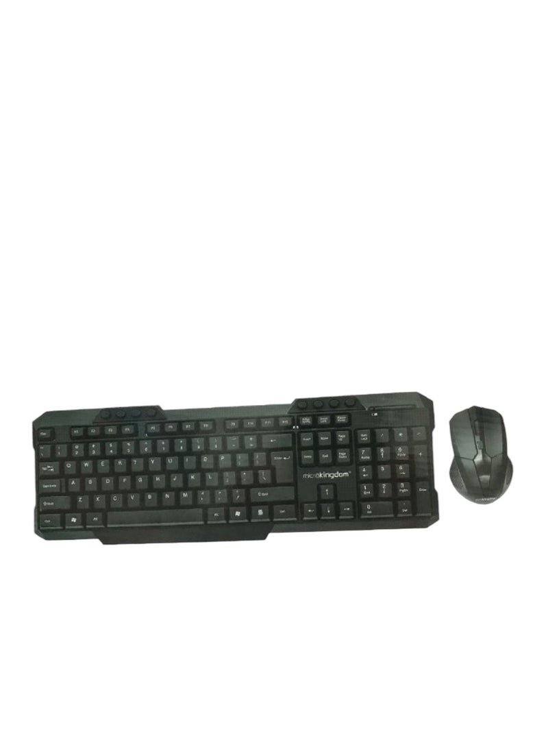 Microkingdom wireless keyboard and mouse (ENGLISH/ARABIC)  model MICROKINGDOM MK1618 (mouse and keyboard set)