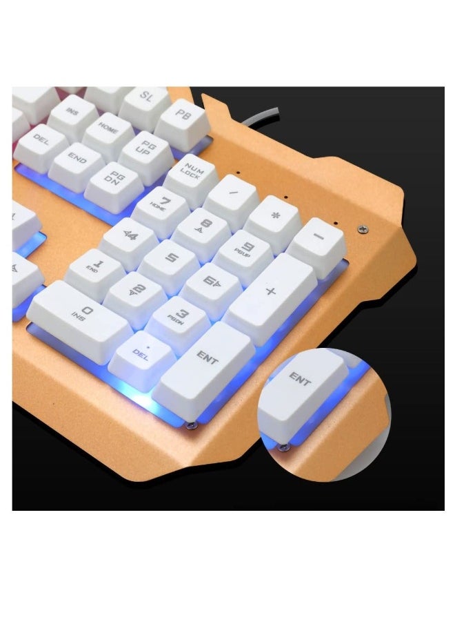 Wired USB Lighting Mechanical Feel Computer Keyboard Mouse Sets for PS4/PS3/Xbox One and 360 Gaming Keyboards