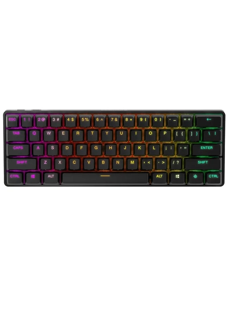 SteelSeries Apex Pro Mini Wireless -Gaming Keyboard - World's Fastest Keyboard - Compact 60% Form Factor - Adjustable Actuation - RGB - 2.4GHz/Bluetooth - USB-C - English QWERTY Layout