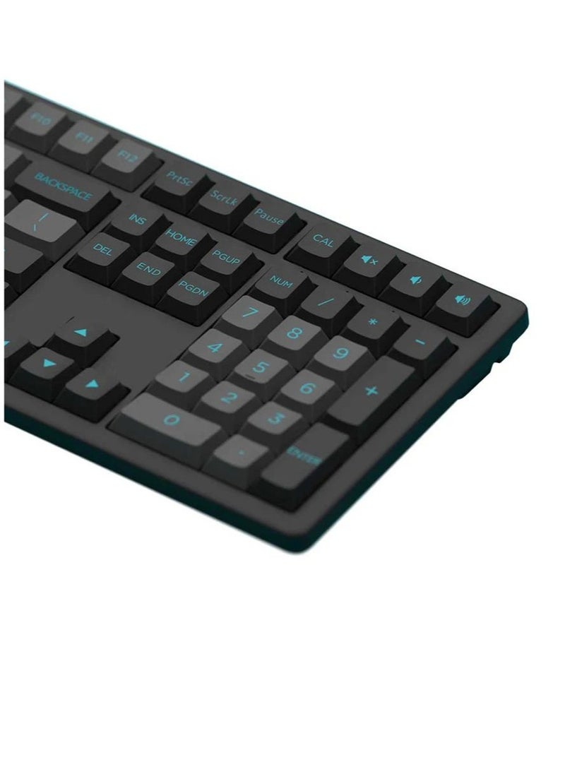 AKKO MX108 Multi-Device Wireless Keyboard & Mouse Combo, MX108 Bluetooth + 2.4G Cordless Wireless for Mac OS and Windows Laptop, Desktop, 108 Keys Full-Size Slim (Black & Silver)