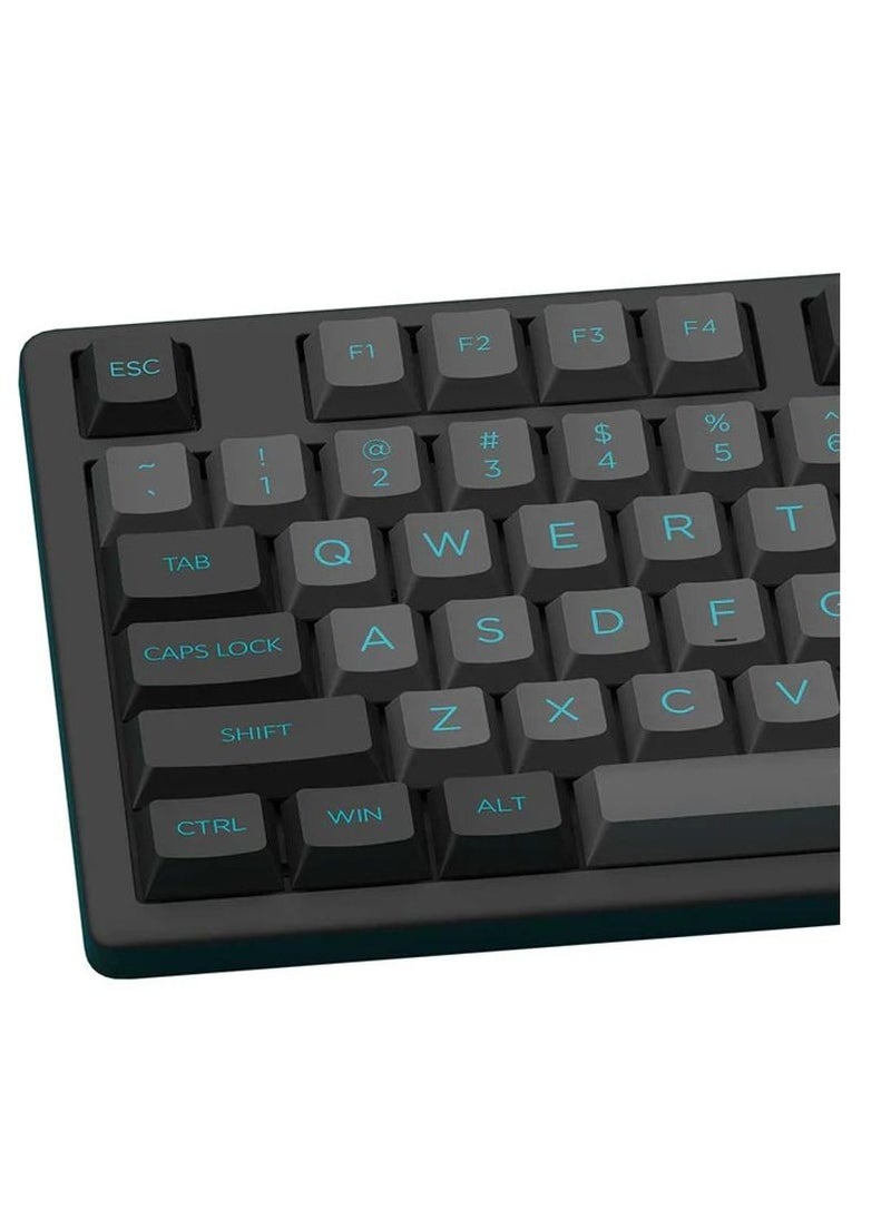 AKKO MX108 Multi-Device Wireless Keyboard & Mouse Combo, MX108 Bluetooth + 2.4G Cordless Wireless for Mac OS and Windows Laptop, Desktop, 108 Keys Full-Size Slim (Black & Silver)